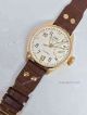 Copy IWC Schaffhausen Watch Yellow Case White Face Brown Leather  (8)_th.jpg